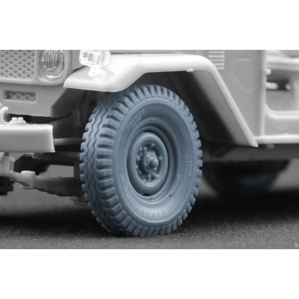 FJ43 pickup Sagged wheel set "Ak-interactive" (3D Print) 1/35 ScaleX WM 35033S