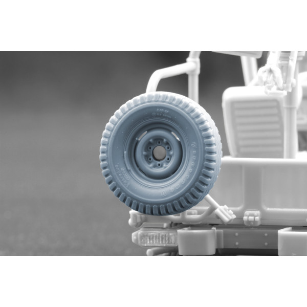 FJ43 pickup Sagged wheel set "Ak-interactive" (3D Print) 1/35 ScaleX WM 35033S