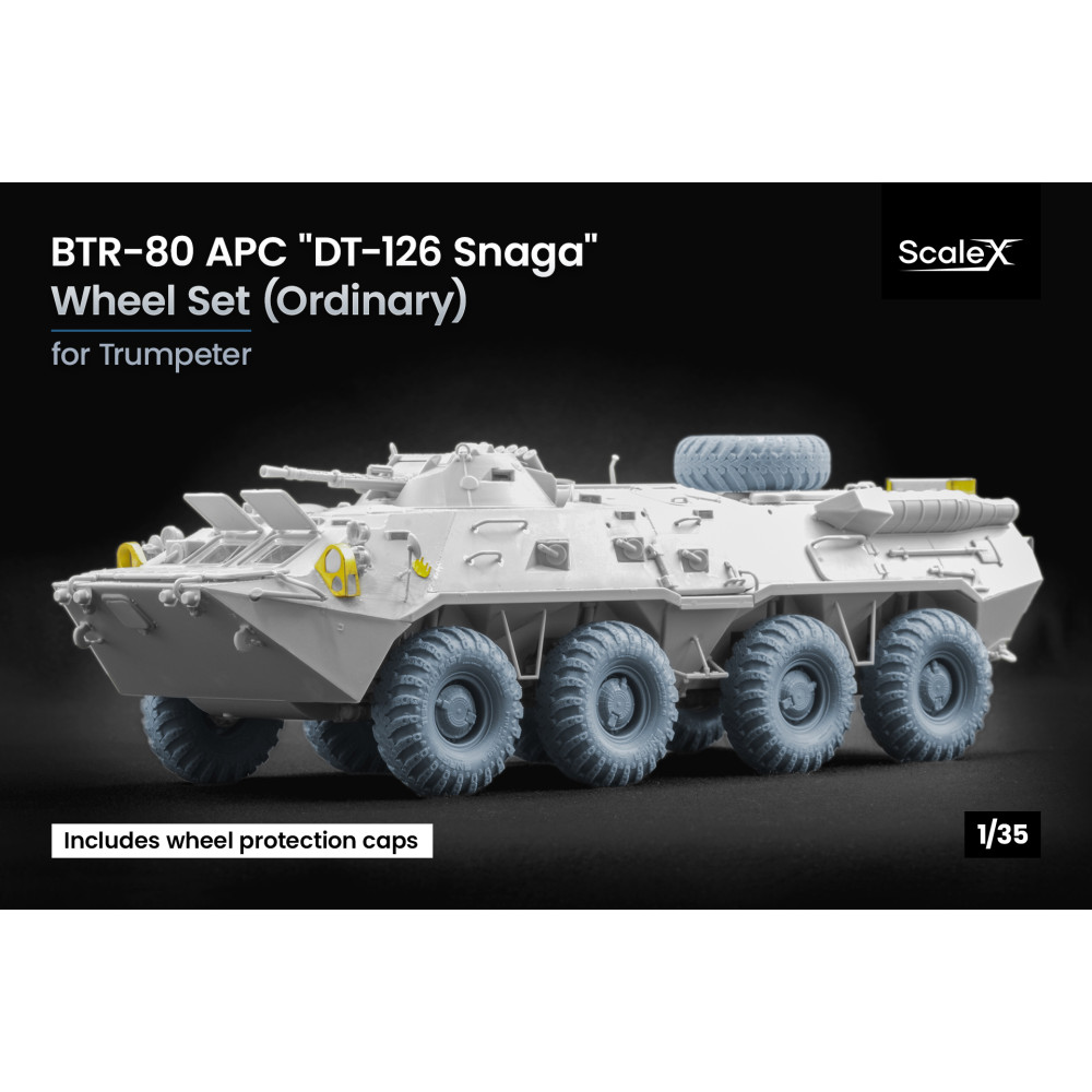 BTR-80 APC Ordinary "DT-126 Snaga" wheel set "Trumpeter" (3D Print) 1/35 ScaleX WM 35039