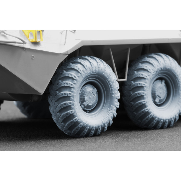 BTR-80 APC Sagged "DT-126 Snaga" wheel set "Trumpeter" (3D Print) 1/35 ScaleX WM 35039S