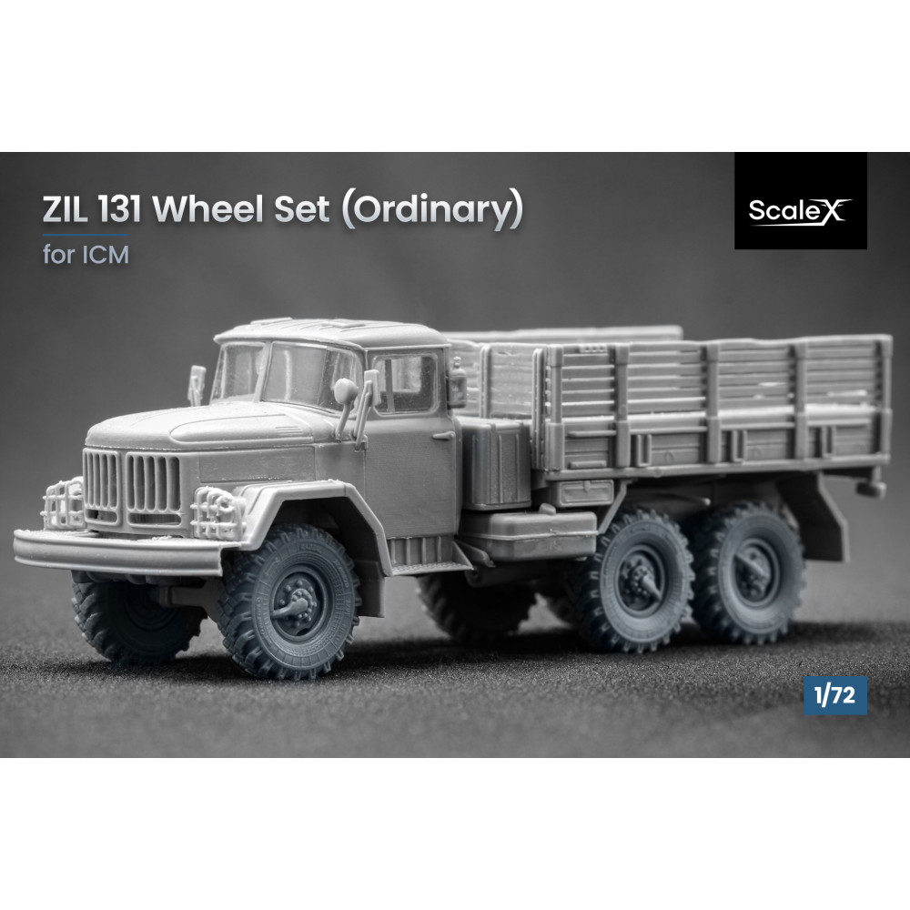ZIL 131 Ordinary wheel set "ICM" (3D Print) 1/72 ScaleX WM 72001
