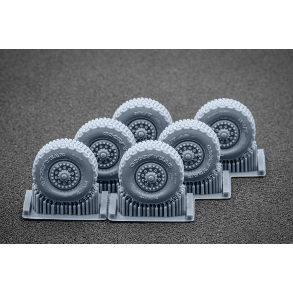 Himars Sagged wheel set "Meng, Foreart" (3D Print) 1/72 ScaleX WM 72002S