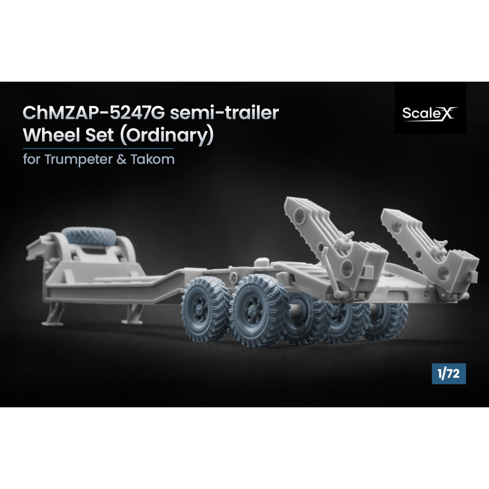 ChMZAP-5247G Ordinary wheel set "Trumpeter, Takom" (3D Print) 1/72 ScaleX WM 72007