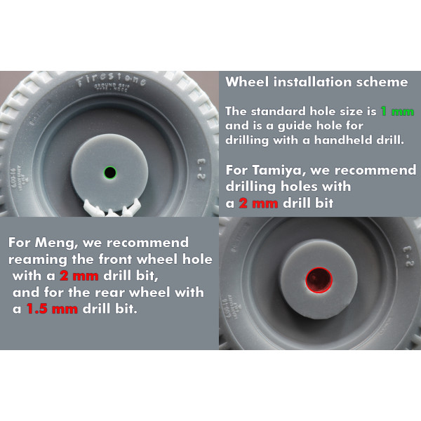 U.S Willys MB Wheel Set "Universal" (3D Print) 1/35 ScaleX WW 35001