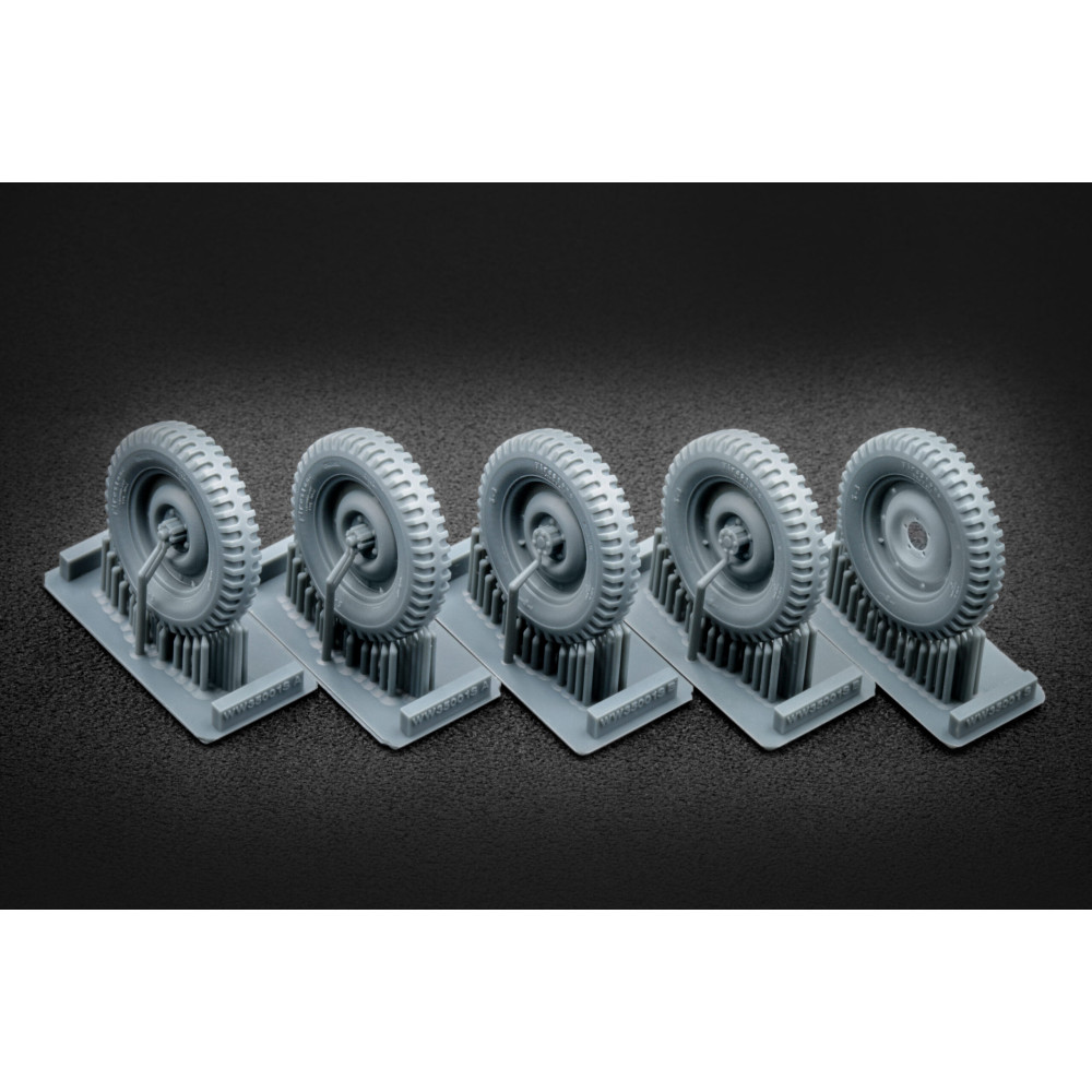 U.S Willys MB Sagged wheel set "Universal" (3D Print) 1/35 ScaleX WW 35001S