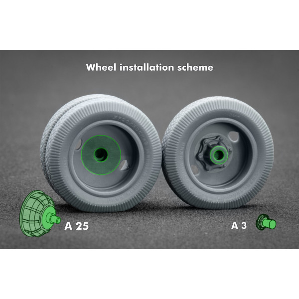 ZiS-5 Sagged wheel set  "HobbyBoss" (3D Print) 1/35 ScaleX WW 35002S