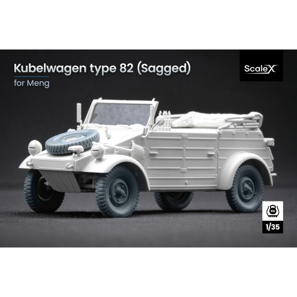 Kubelwagen type 82 Sagged wheel set  "Tamiya, Meng" (3D Print) 1/35 ScaleX WW 35003S