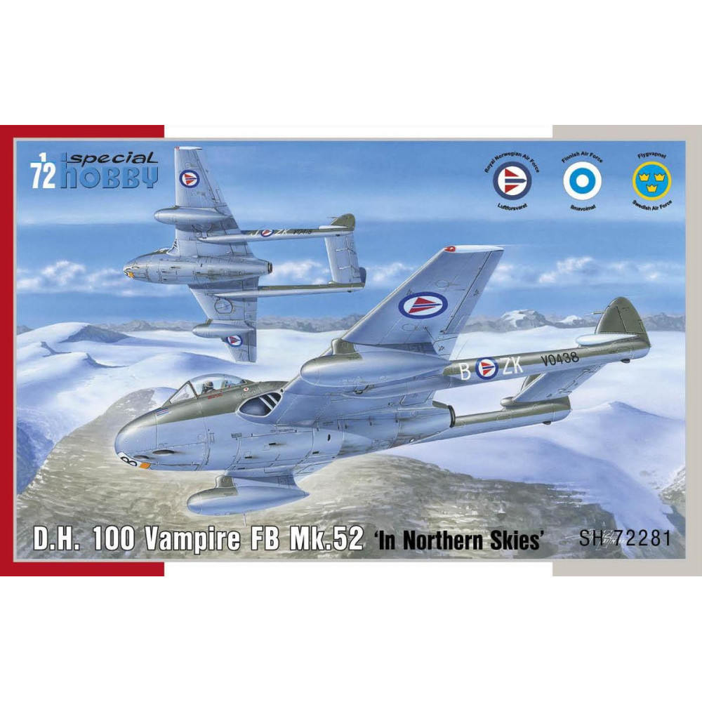 DH 100 Vampire FB Mk.52 In Nortrhern Skies 1/72 Special Hobby 72281