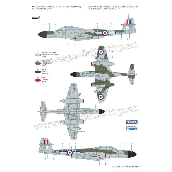 A.W. Meteor NF MK.12 1/72 Special Hobby 72360