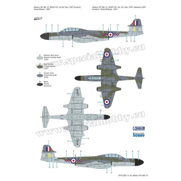A.W. Meteor NF MK.12 1/72 Special Hobby 72360