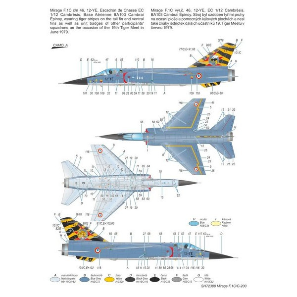 Mirage F.1C/ C-200 'Armée de `l Air'   1/72 Special Hobby 72388
