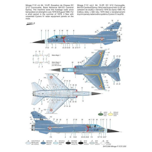 Mirage F.1C/ C-200 'Armée de `l Air'   1/72 Special Hobby 72388
