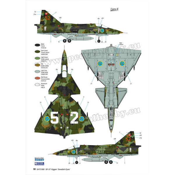 SF-37 Viggen Recce 1/72 Special Hobby 72390
