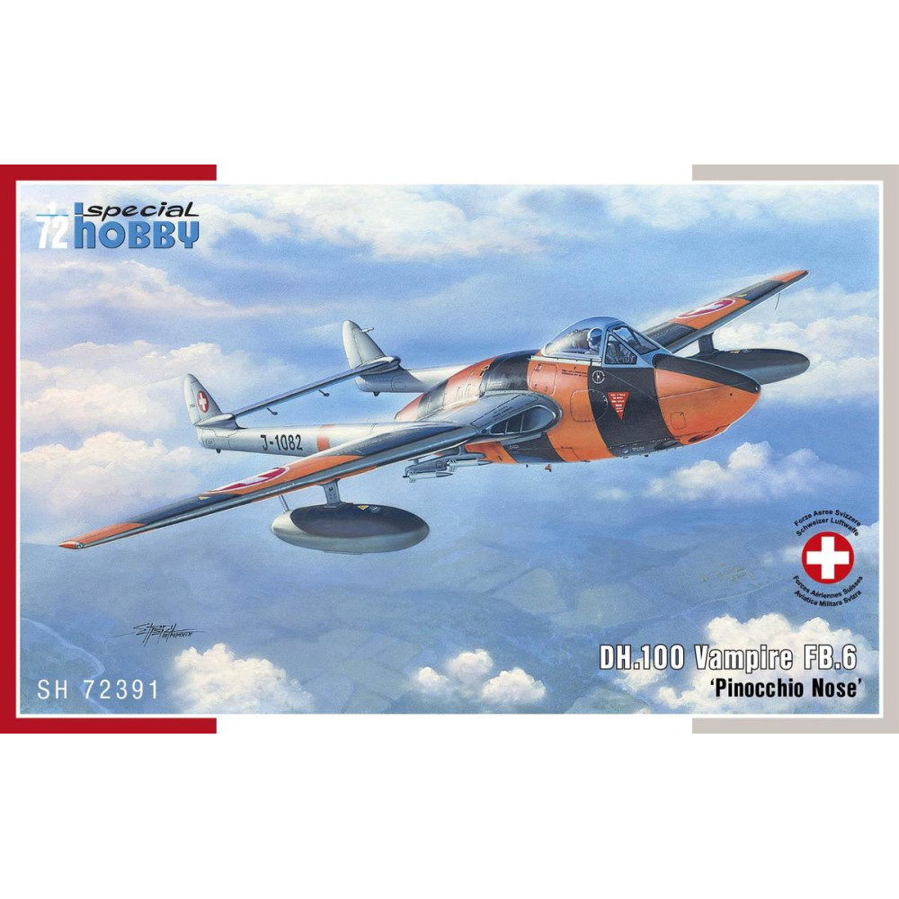DH.100 Vampire 6 'Pinocchio Nose' 1/72 Special Hobby 72391