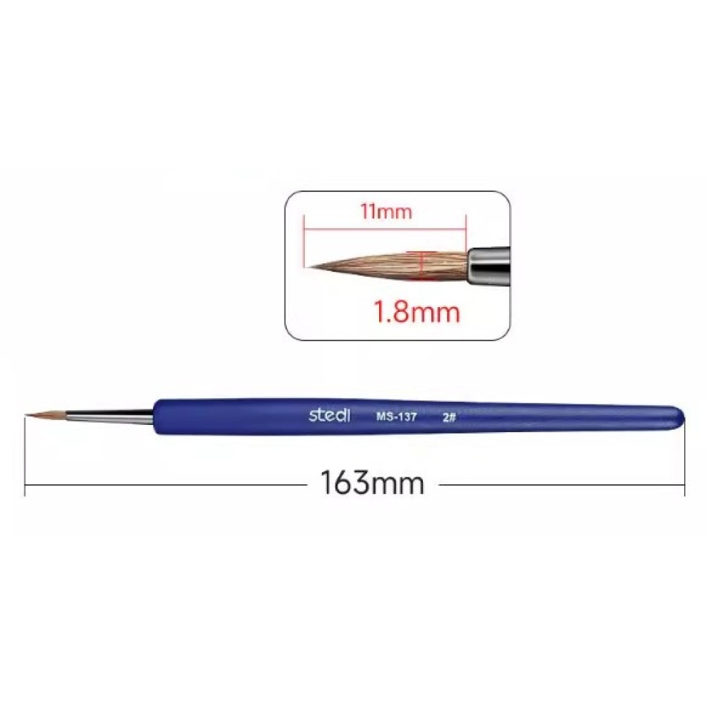 Face painting brush No. 2 Mink Hair Stedi MS137