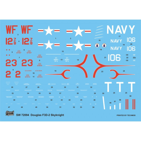 Douglas F3D-2 Skyknight  1/72 Sword Models 72094SE
