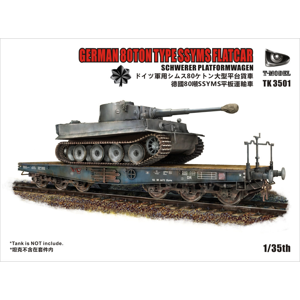 German 80ton Type SSYMS Flatcar, 1/35 T-Model TK3501 