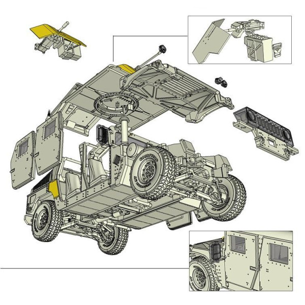 Вдосконалений Hummer M1114 армії США 1/72 T-Model TM7201