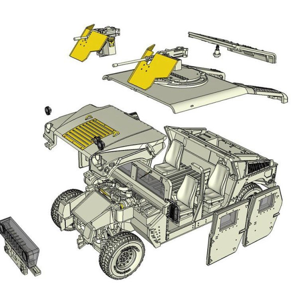 Вдосконалений Hummer M1114 армії США 1/72 T-Model TM7201