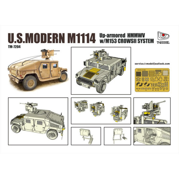 Hummer HMMWV M1114 з бойовим модулем M153 1/72 T-Model TM7204