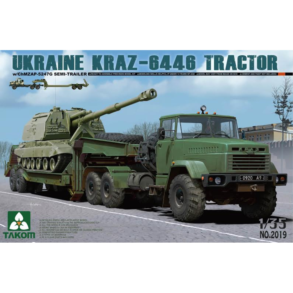Tractor KrAZ-6446 with ChMZAP-5247G. 1/35 Takom 2019
