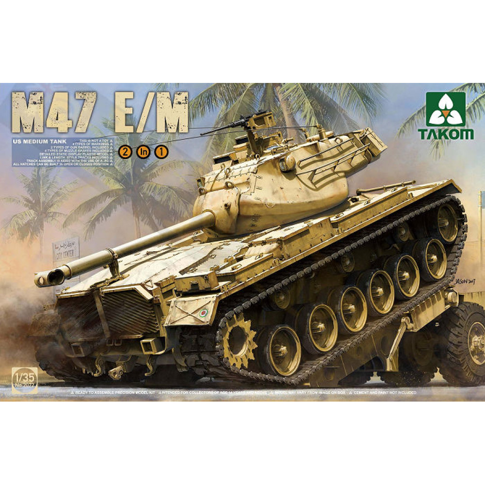 US Medium tank M47 E/M 2 in 1  1/35 Takom 2072