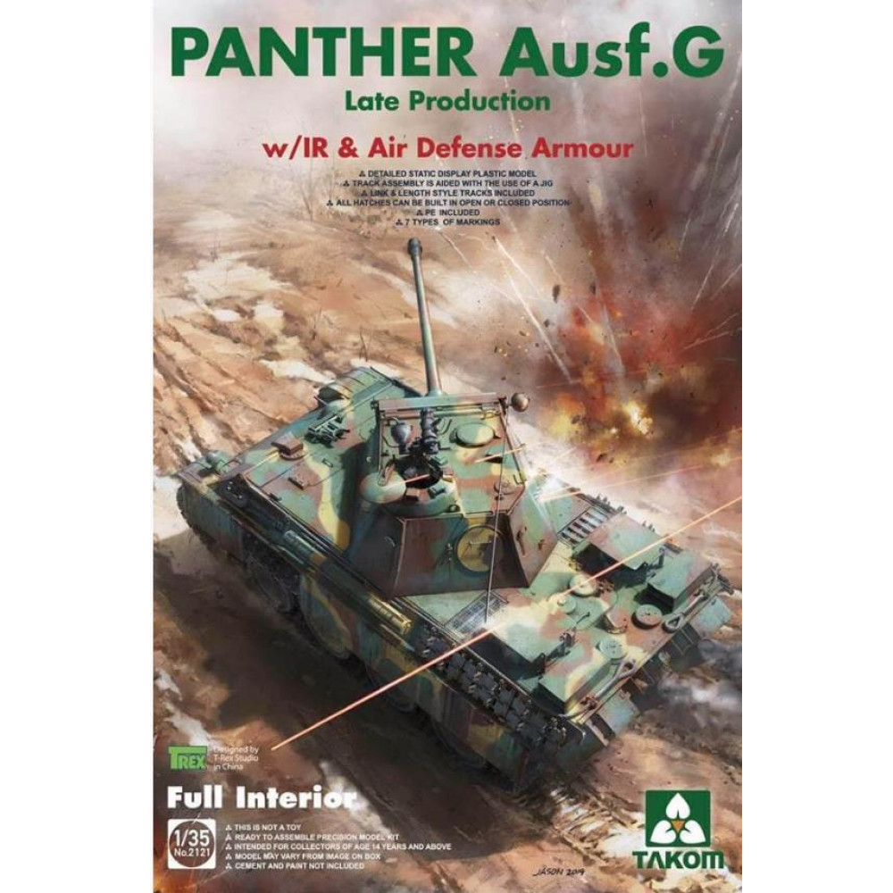 Panther G late w/IR & Air defense Armor  1/35 Takom 2121
