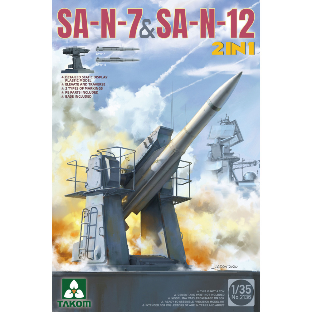 Missile class "ship-to-air" SA-N-7 and SA-N-12 (2 in 1) 1/35 Takom 2136