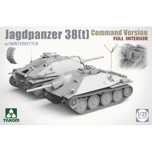 Jagdpanzer 38(t) Hetzer - Command Version with Winterketten Full Interior  1/35 Takom 2181