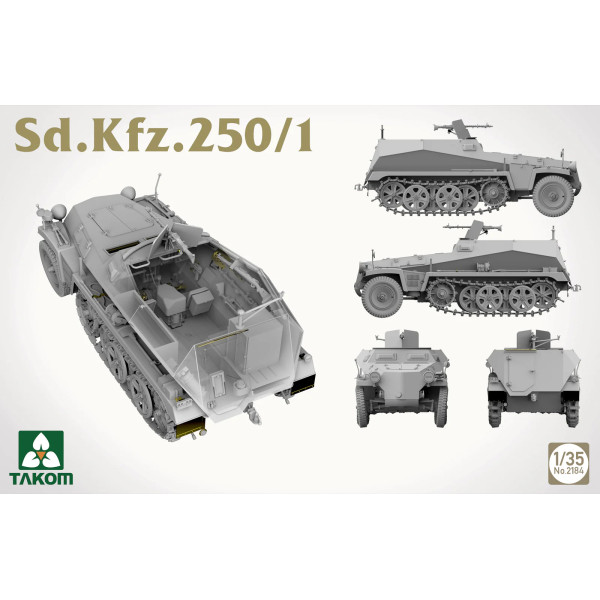 Sd.Kfz.250/1 German light half-track armored personnel carrier 1/35 Takom 2184