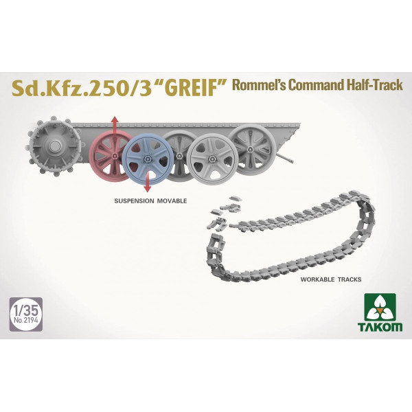 Sd.Kfz 250/3 Greif Rommel Command Half-Track 1/35 Takom 2194