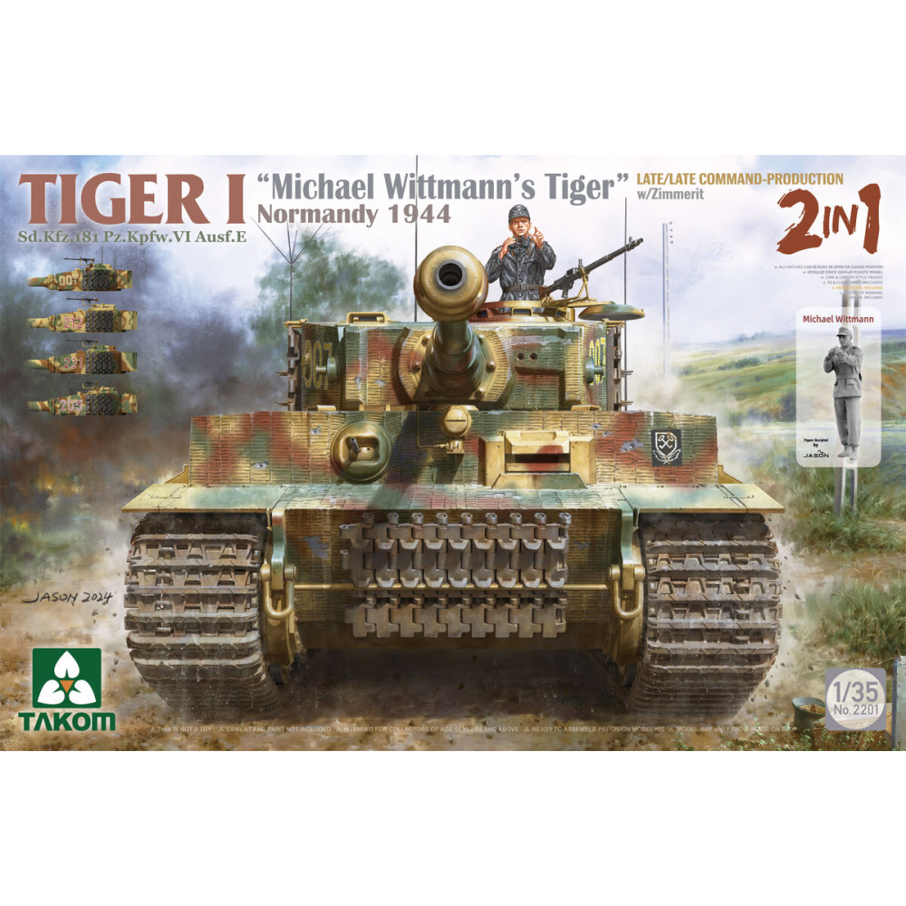 Тигр I Sd.Kfz.181 Pz.Kpfw.VI Ausf.E 'Michael Wittmann's Tiger' Normandy 1944  1/35 Takom 2201