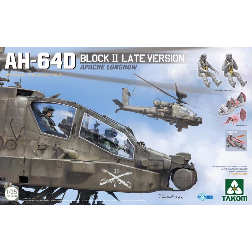 AH-64D Apache Block II Late Version Attack Helicopter  1/35 Takom 2608  