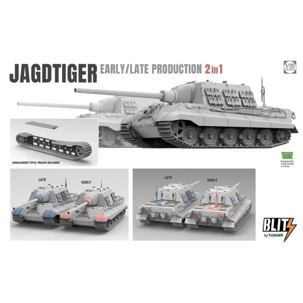 Jagdtiger Sd.Kfz.186 Early / Late Production, 2 in 1 1/35 Takom 8001
