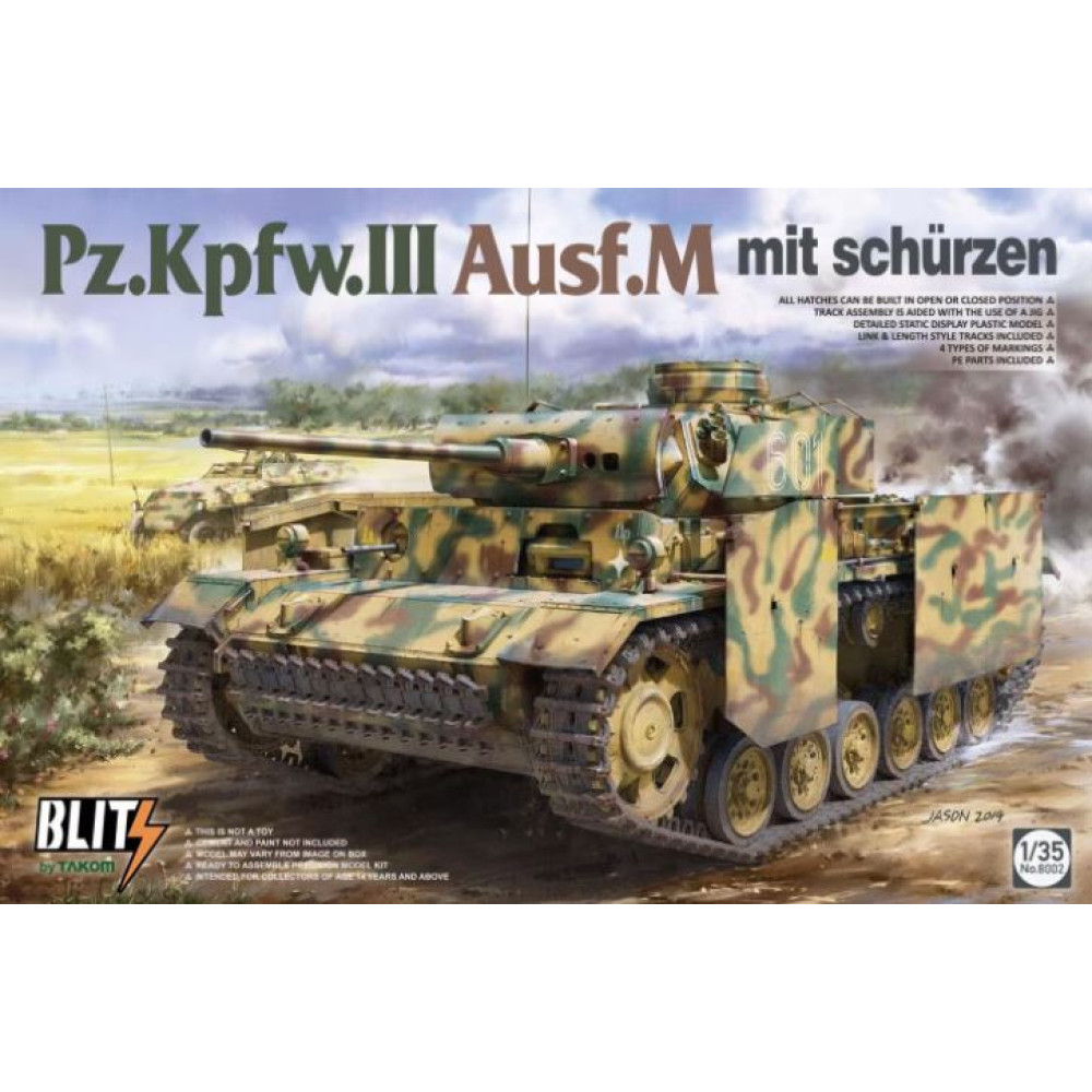 Pz.Kpfw.III Ausf.M mit schürzen 1/35 Takom 8002