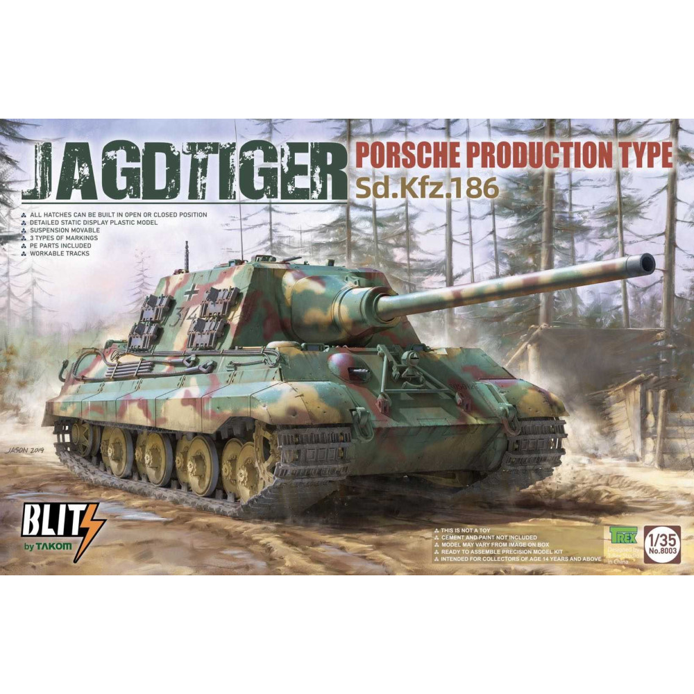 Sd.Kfz.186 Jagdtiger Porsche Prod Type 1/35 Takom 8003