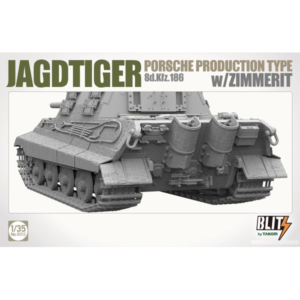 Jagdtiger Porsche (Sd.Kfz.186) винищувач танків, з циммеритом 1/35 Takom 8012