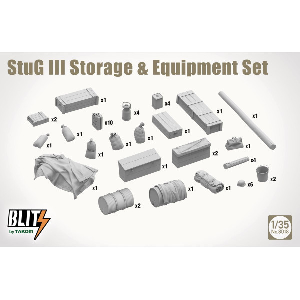 StuG III Storage & Equipment Set 1/35 Takom 8018