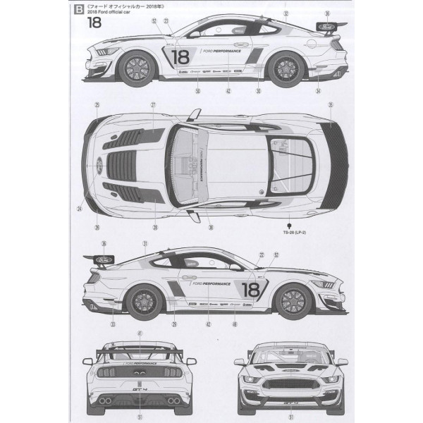 FORD MUSTANG GT4  Sportcar 1/24 Tamiya 24354