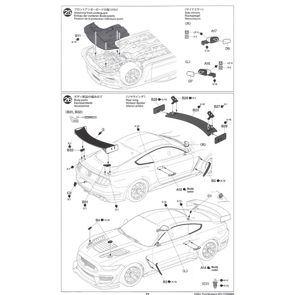 FORD MUSTANG GT4  Sportcar 1/24 Tamiya 24354