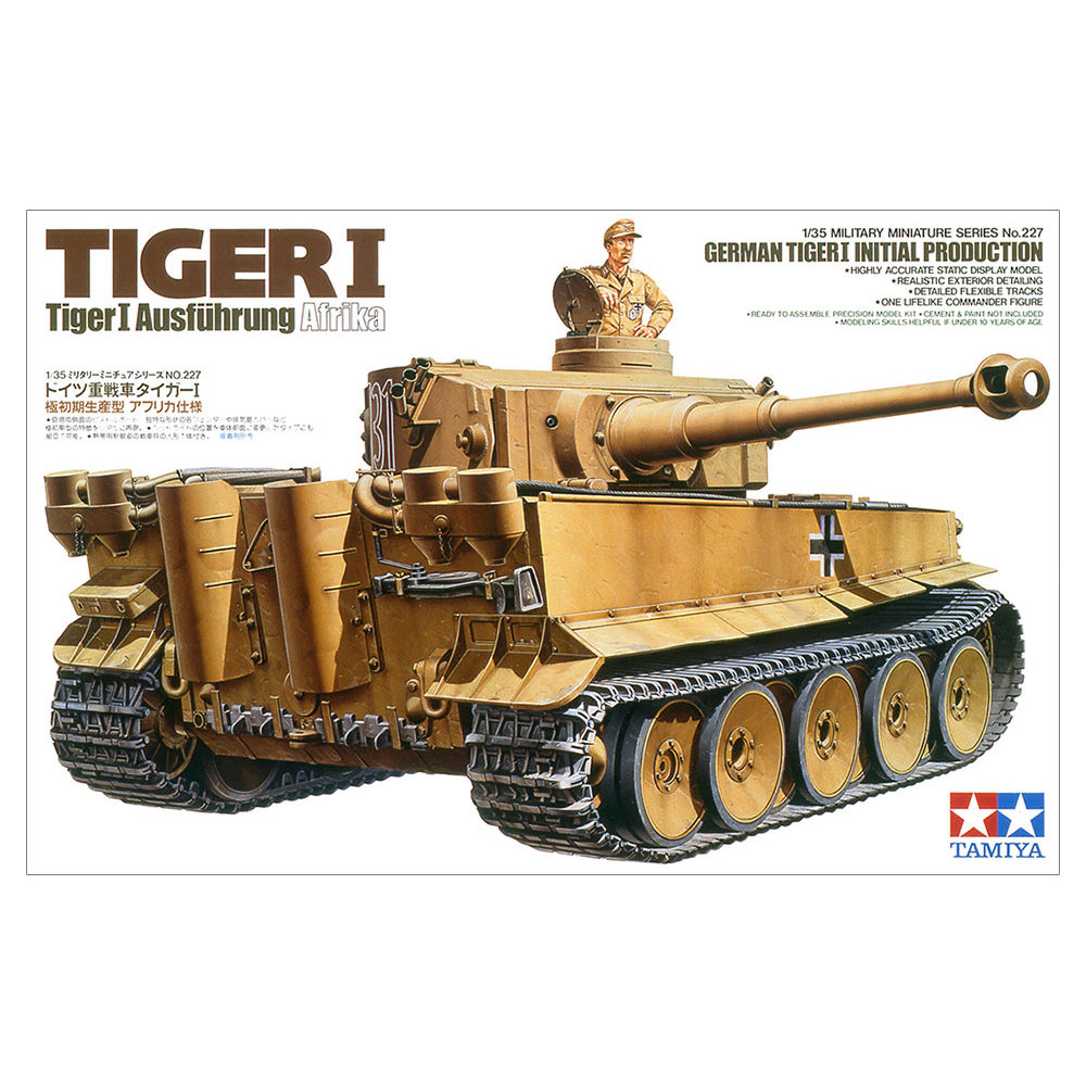 German Tank - Tiger I Initial Production (Plastic model kit)  1/35 Tamiya 35227