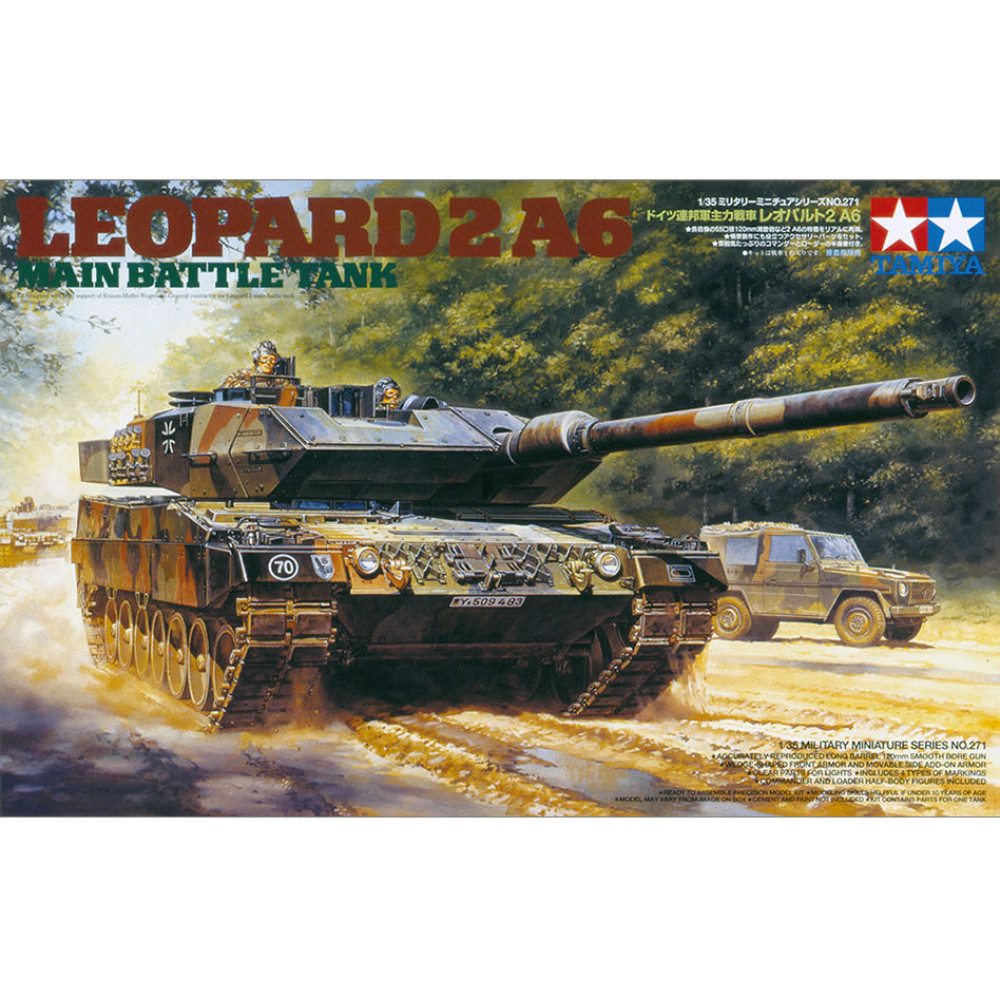 German tank Leopard 2 A6 (Plastic model kit) 1/35 Tamiya 35271