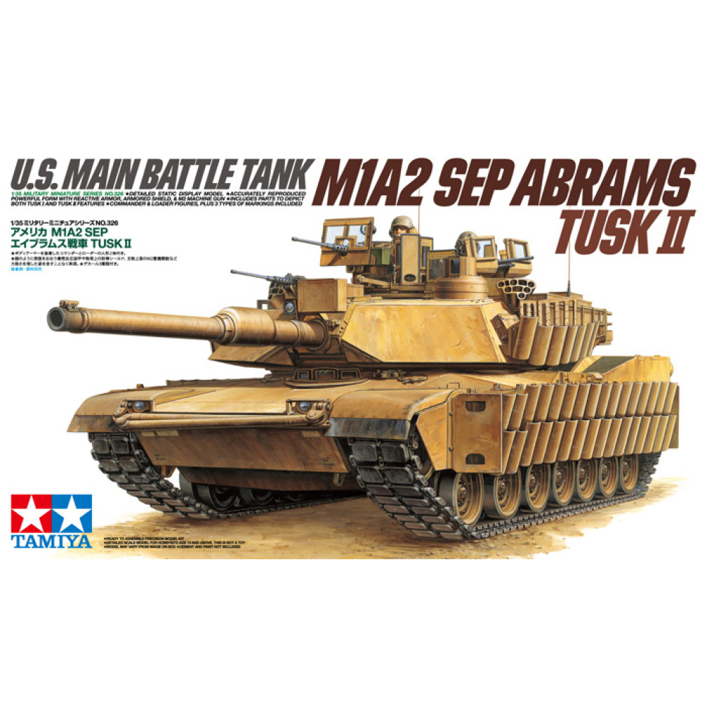U.S. Main Battle Tank M1A2 SEP Abrams Tusk II 1/35 Tamiya 35326