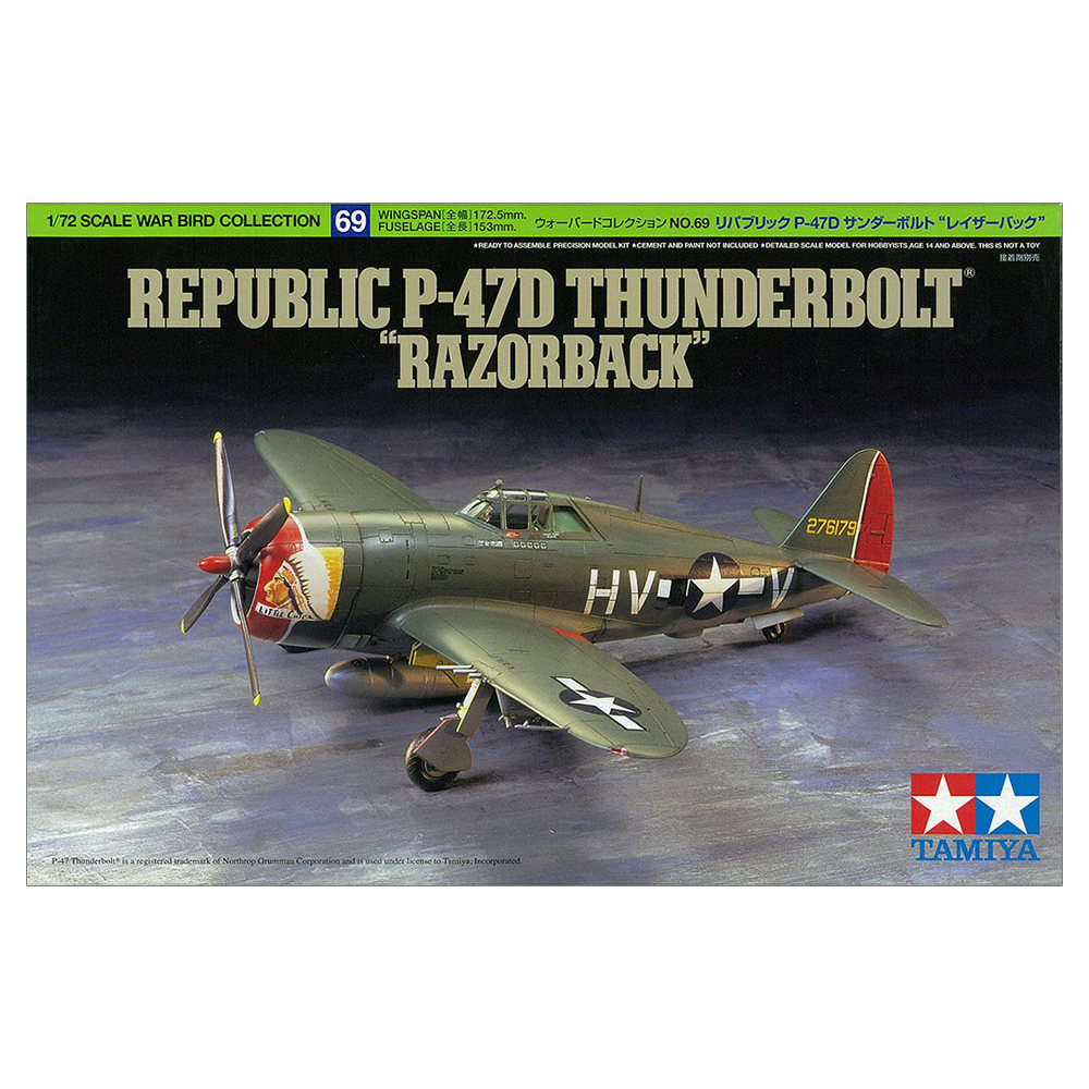 P-47D Thunderbolt "Razorback" - American fighter-bomber 1/72 Tamiya 60769