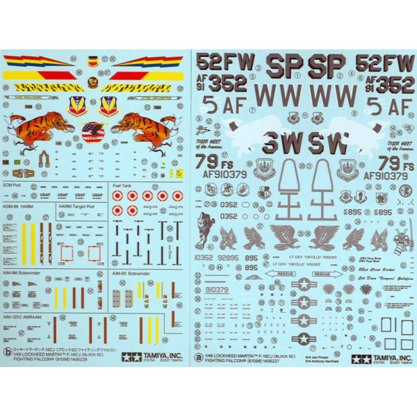 Lockheed Martin F-16CJ (Block 50) Fighting Falcon 1/48 Tamiya 61098