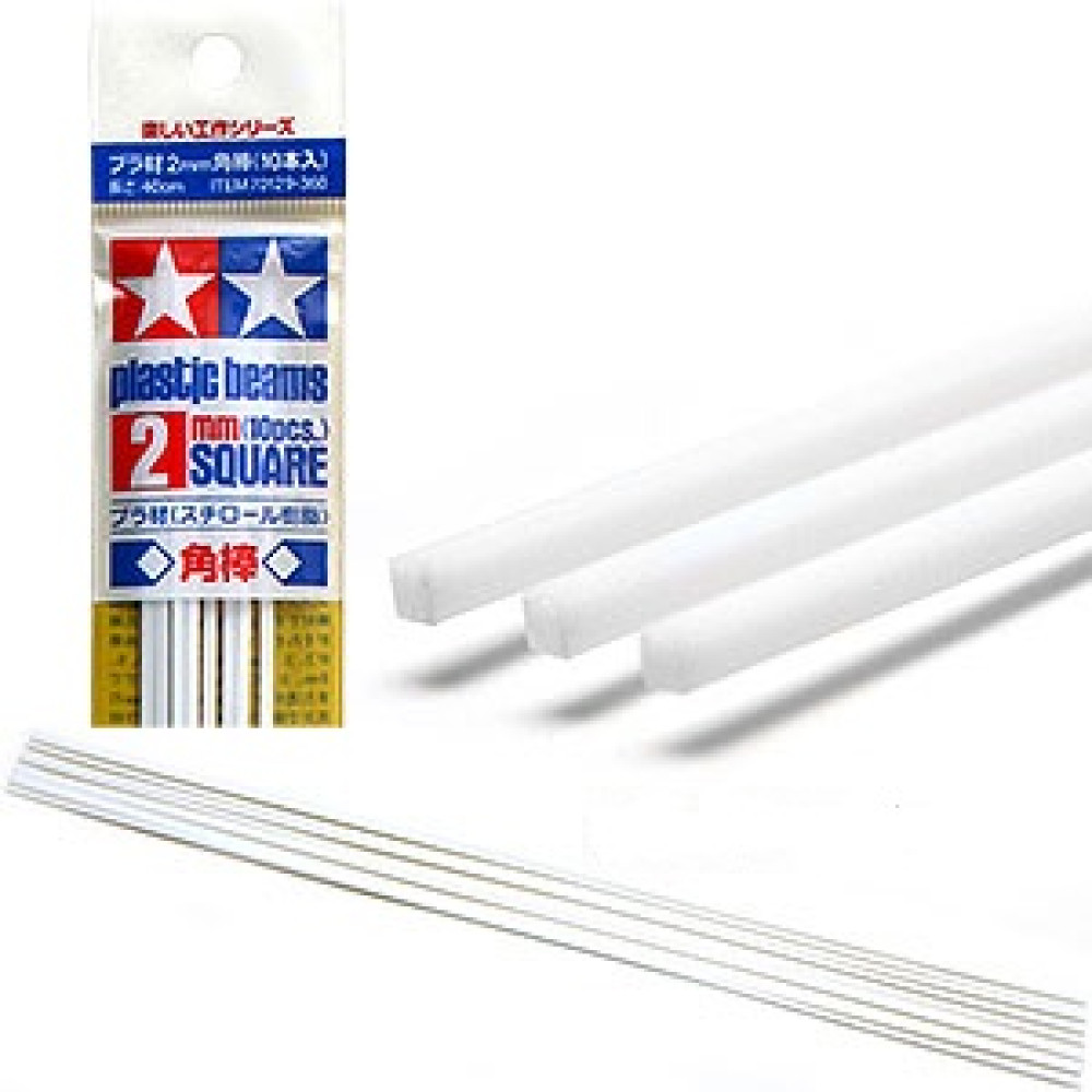 Plastic Beams 2mm Square 10pcs  Tamiya 70129