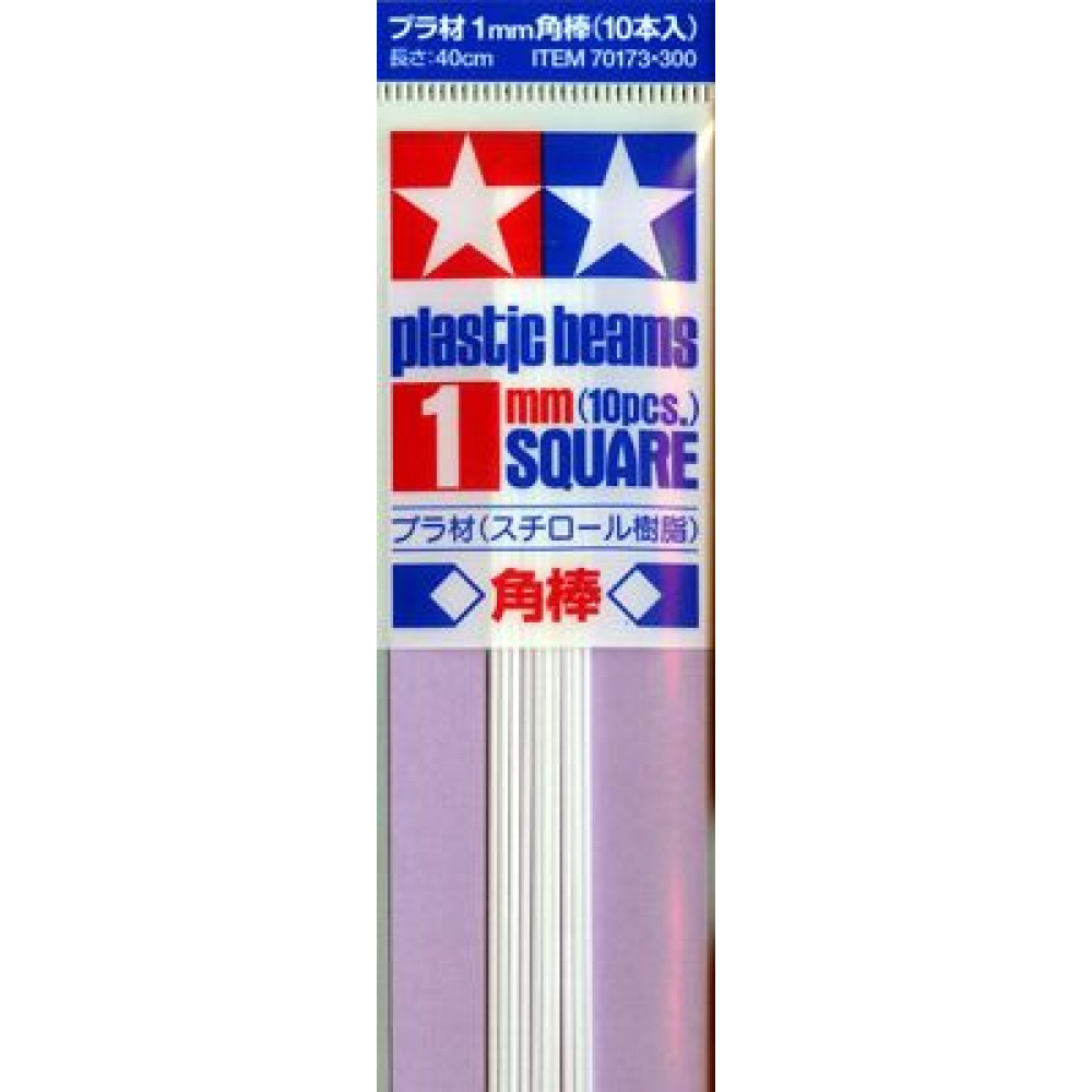 Plastic Beams 1mm Square 10pcs  Tamiya 70173