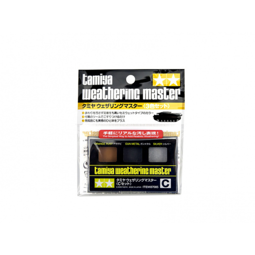 Weathering Master С set (Orange Rust, Gun Metal, Silver) Tamiya 87085