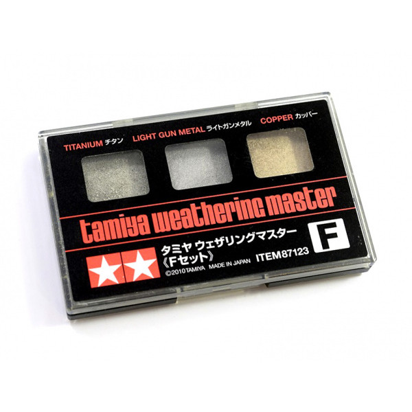 Weathering Master F set (Titan, Light Gun Metal, Copper) Tamiya 87123