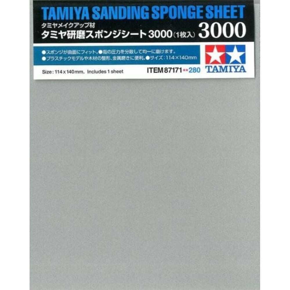 Sanding sponge sheet 3000 Tamiya 87171